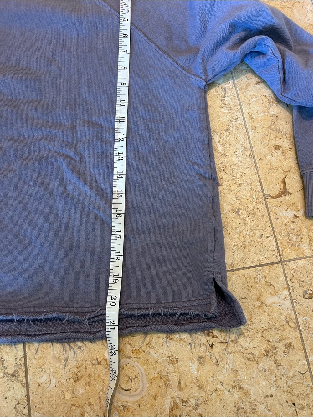 PACT Women's Washed Blue Gray Crewneck Sweatshirt Like New Size XS - Picture 6 of 6